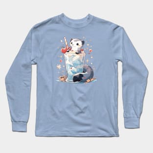 A ferret enjoying a frosty Long Sleeve T-Shirt